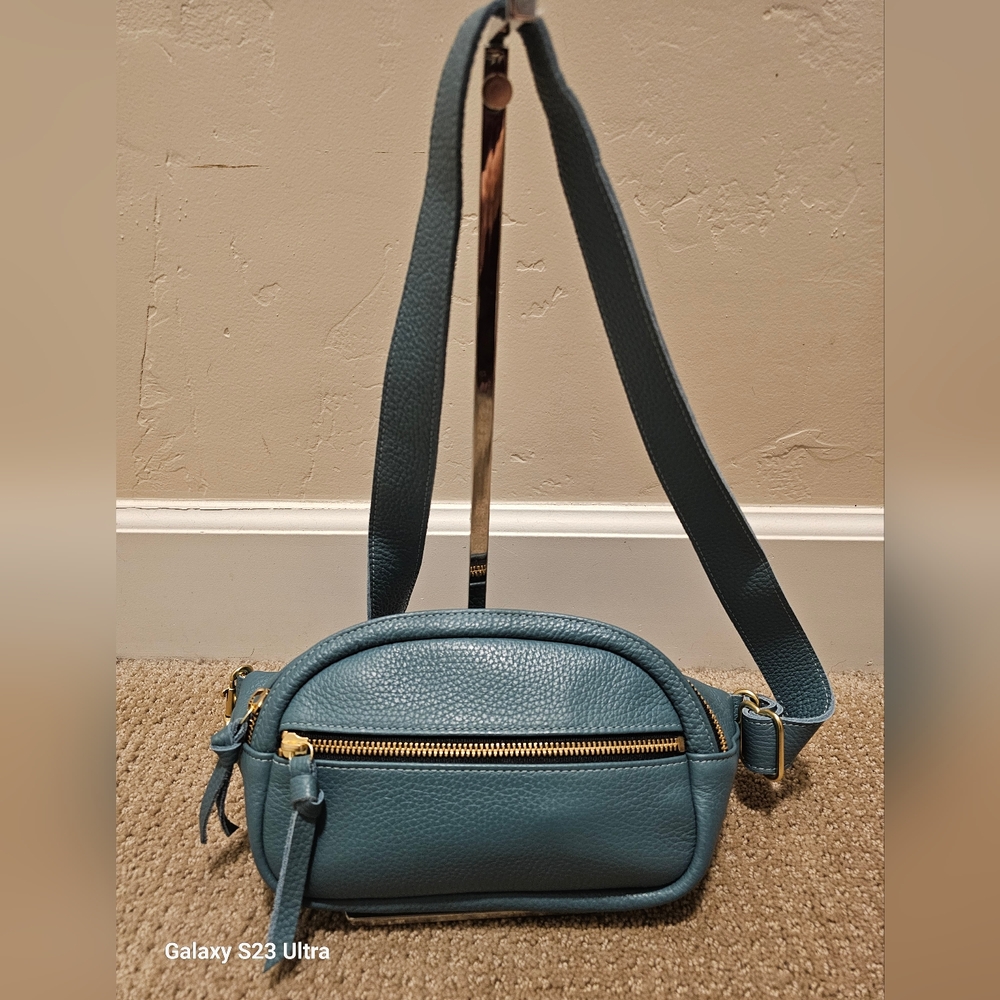 Willa Leather Crossbody Bag - In Mediterranean